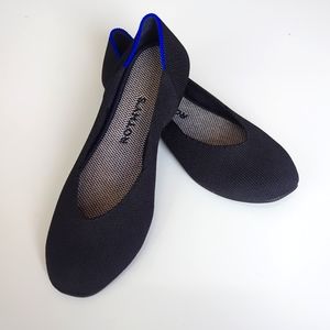 Rothys black square toe flats